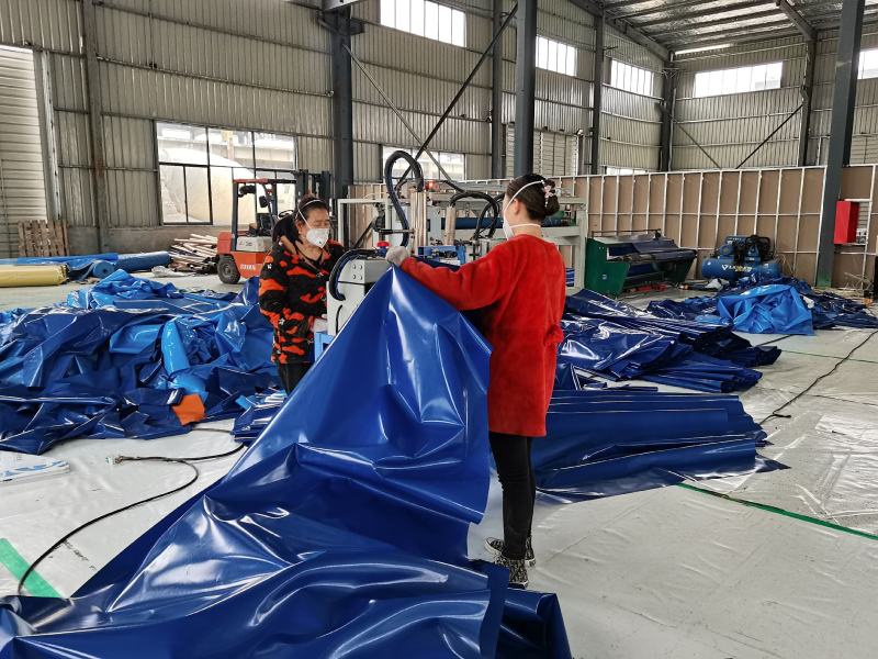 热镀锌钢板帆布鱼池刀刮布防水桶蓄水池新型循环水产养殖桶