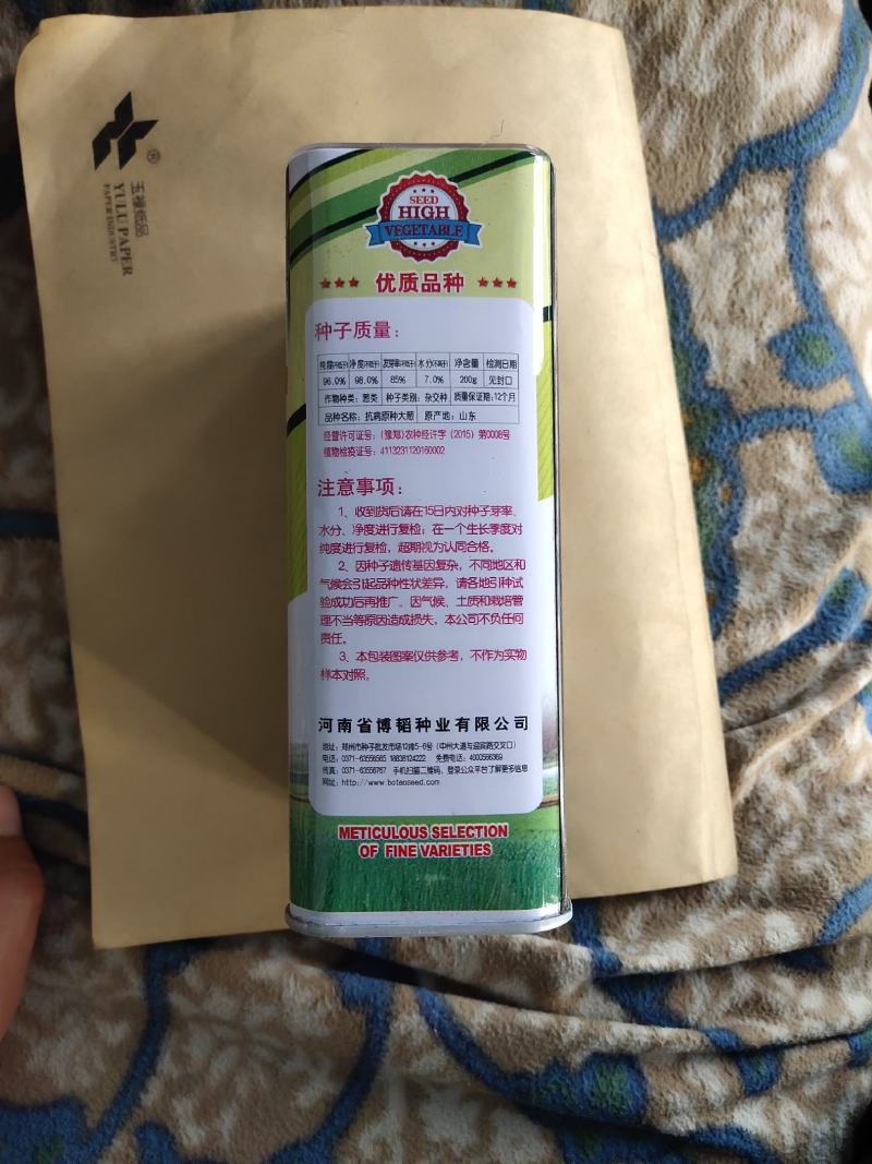 大葱种子抗病洁白汁多脆嫩商品性强亩产5000公斤以上