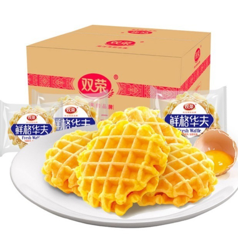 【包邮_4斤华夫饼】双荣华夫饼4斤早餐手撕面包华夫饼