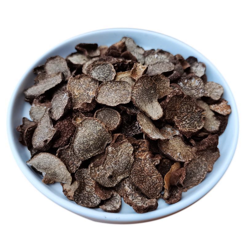 优质云南野生黑松露干片非新鲜猪拱菌茶色小片泡酒煲汤块菌