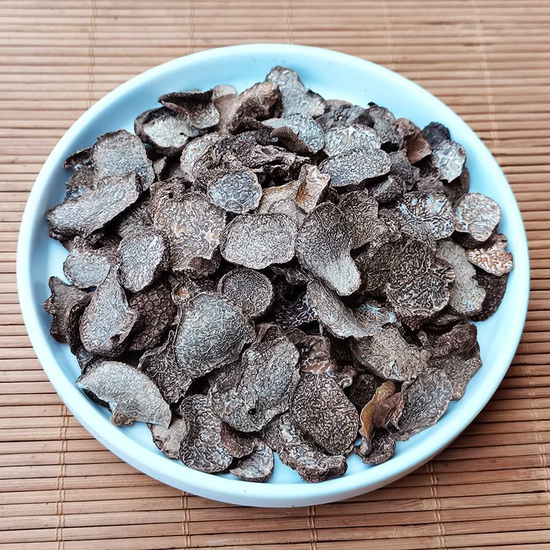 优质云南野生黑松露干片非新鲜猪拱菌茶色小片泡酒煲汤块菌