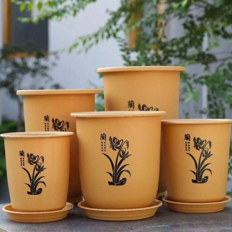 厂家批发兰花盆高花盆高筒花卉盆栽室内花盆大号特价清仓塑料