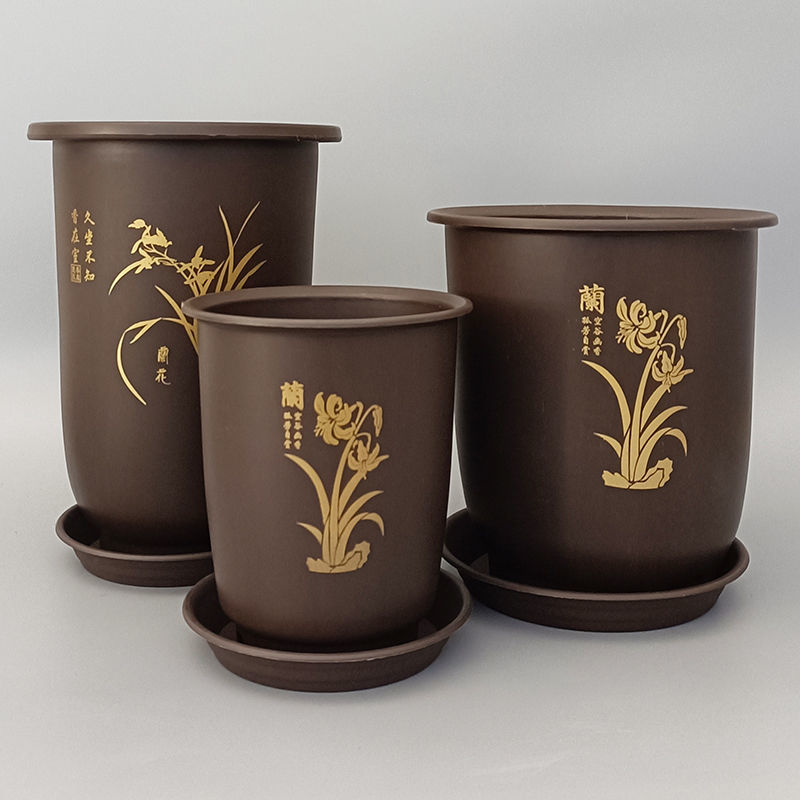 厂家批发兰花盆高花盆高筒花卉盆栽室内花盆大号特价清仓塑料