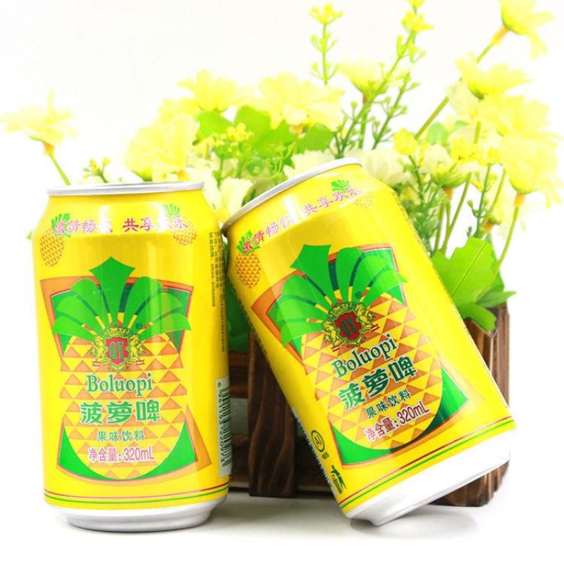 无酒精新货菠萝啤饮料320ml*24瓶果味碳酸易拉罐果汁