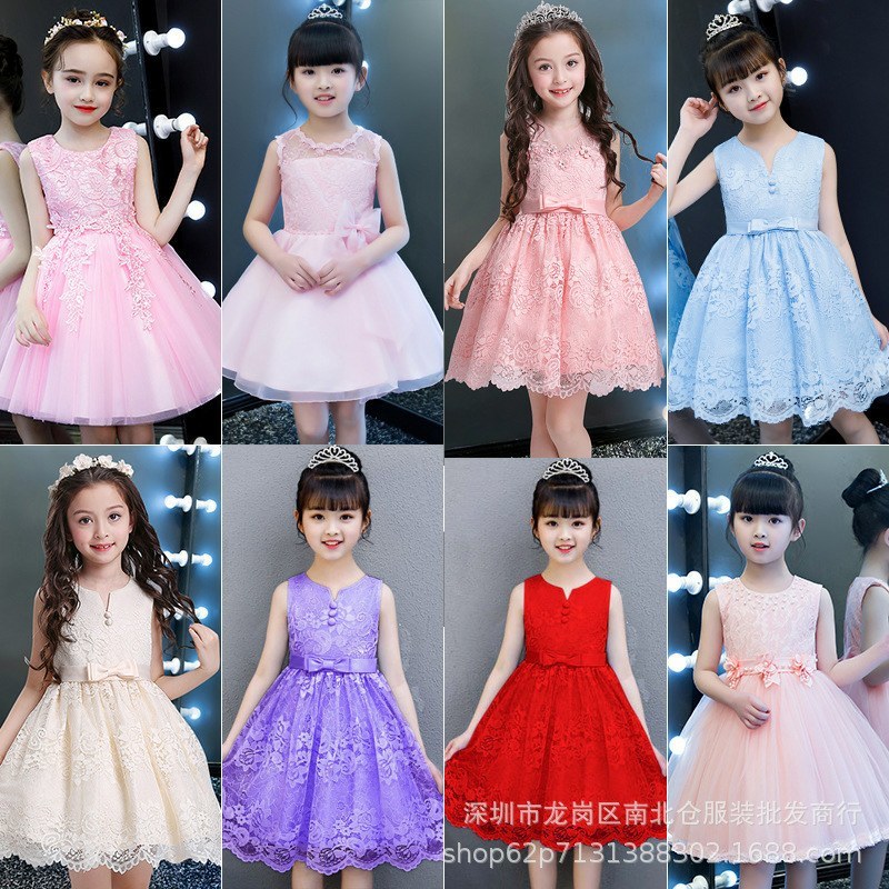 厂家批发夏季韩版女童连衣裤儿童公主外贸尾货处理