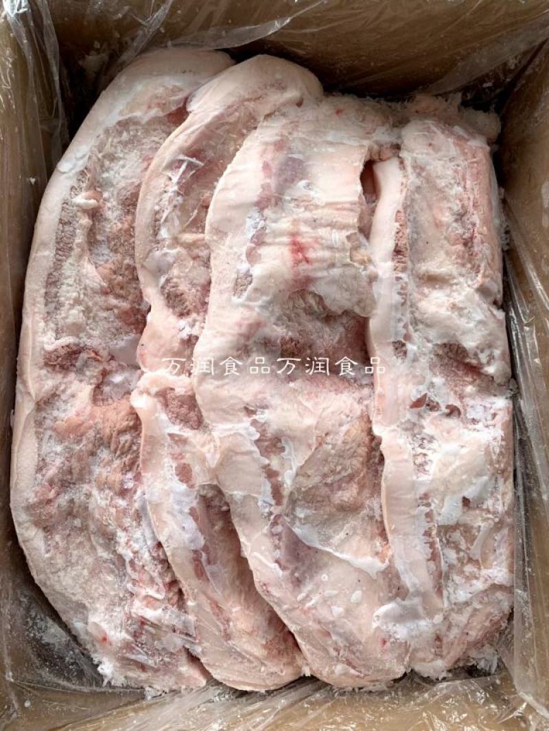 纯国产带皮精修槽头肉，大块，修的很干净，颜色好