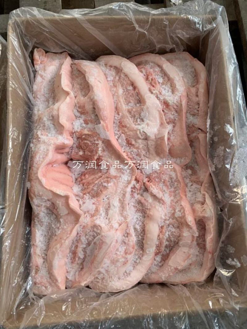 纯国产带皮精修槽头肉，大块，修的很干净，颜色好
