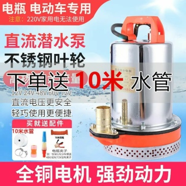 家用农用微型12V60v48V电动车水泵直流泵抽水机