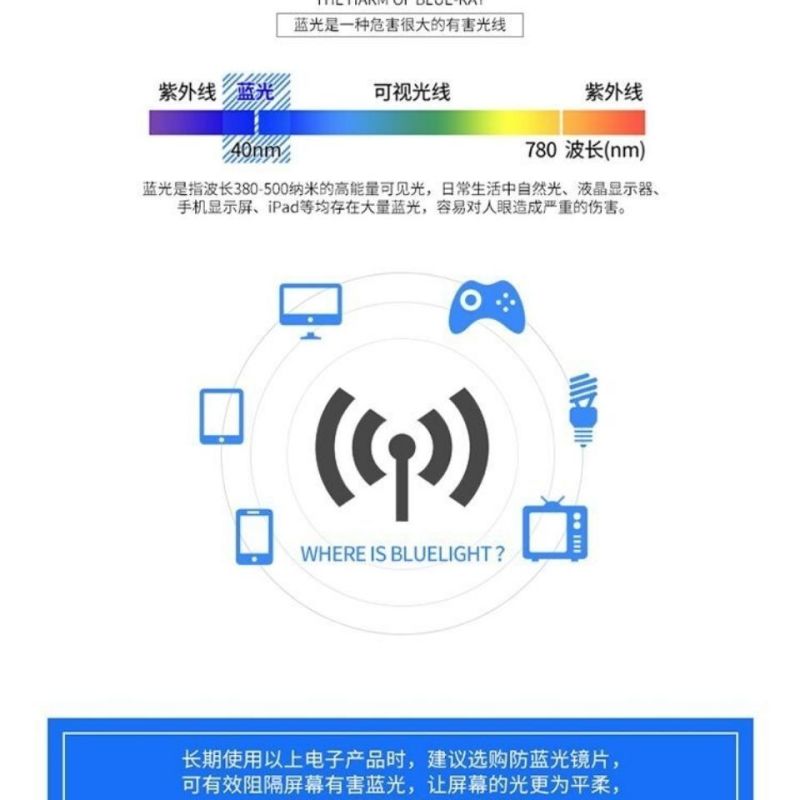 眼镜男女通用防蓝光防辐射抗疲劳看手机电脑专用无度数平光镜