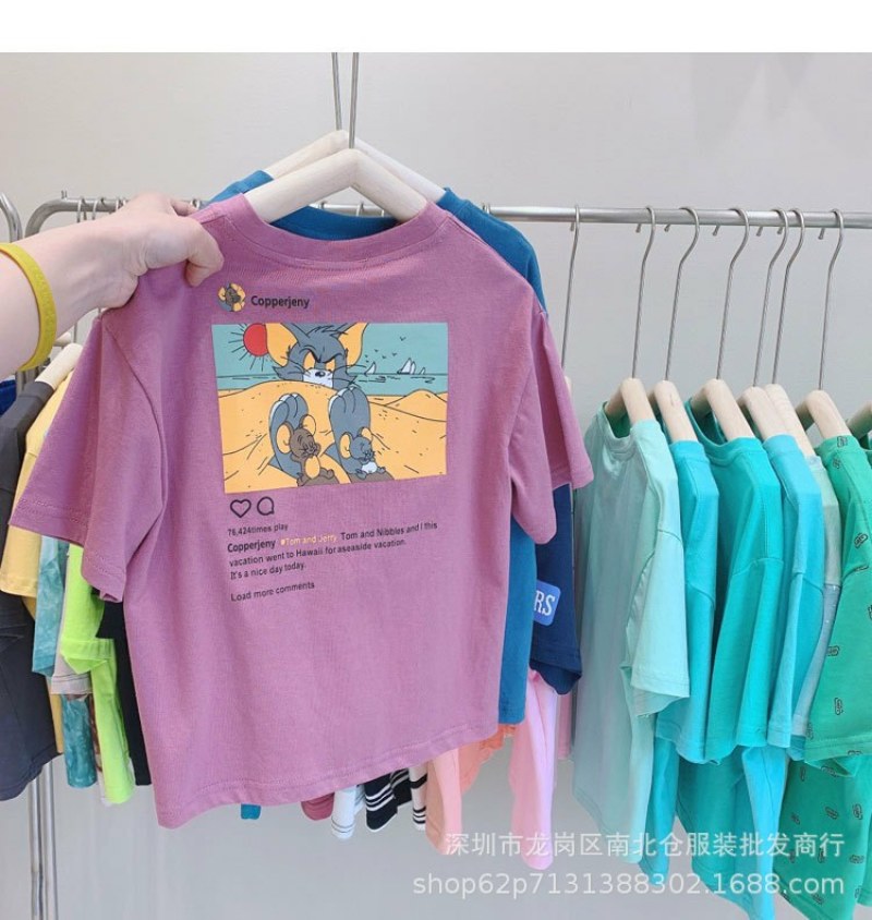 夏季新款童装短袖宝宝打底T恤外贸库库屋货地摊货源批发，