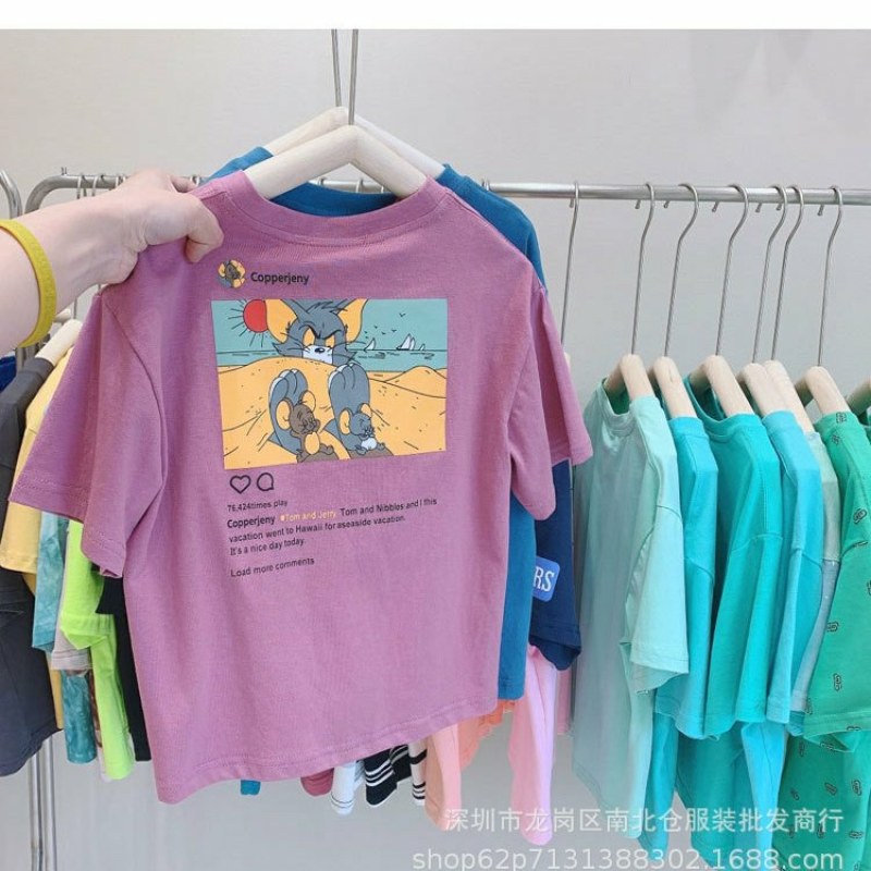 夏季新款童装短袖宝宝打底T恤外贸库库屋货地摊货源批发，