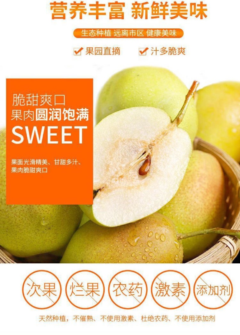 2022年新款：红香酥梨🍐脆甜可口，甜水分充足、