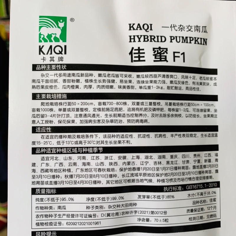 佳蜜胖墩南瓜种子香甜，老瓜嫩瓜皆可采收一代杂交小南瓜种子