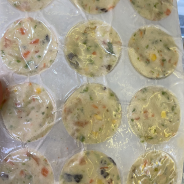 彩蔬虾饼锦葵白玉墨鱼饼宝宝辅食速冻生制品