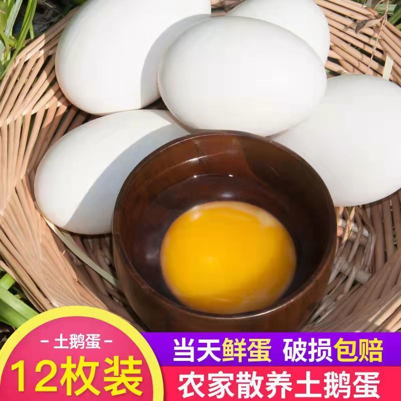 【破损包赔】微山湖农家散养土鹅蛋现捡现发谷饲新鲜包邮小孩