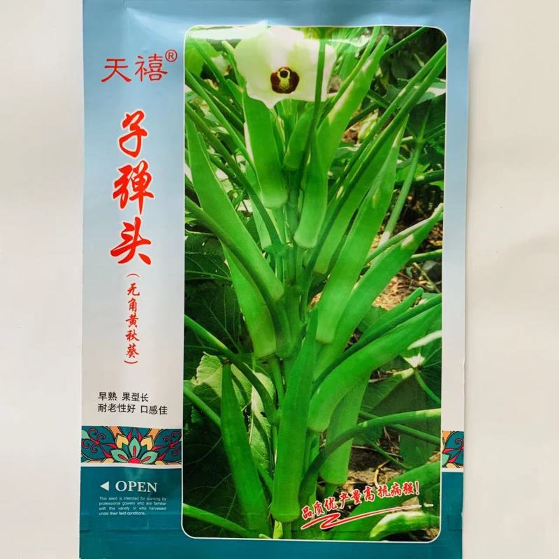 早熟耐老性好无角黄秋葵种子果型长纤维少养生秋葵种子