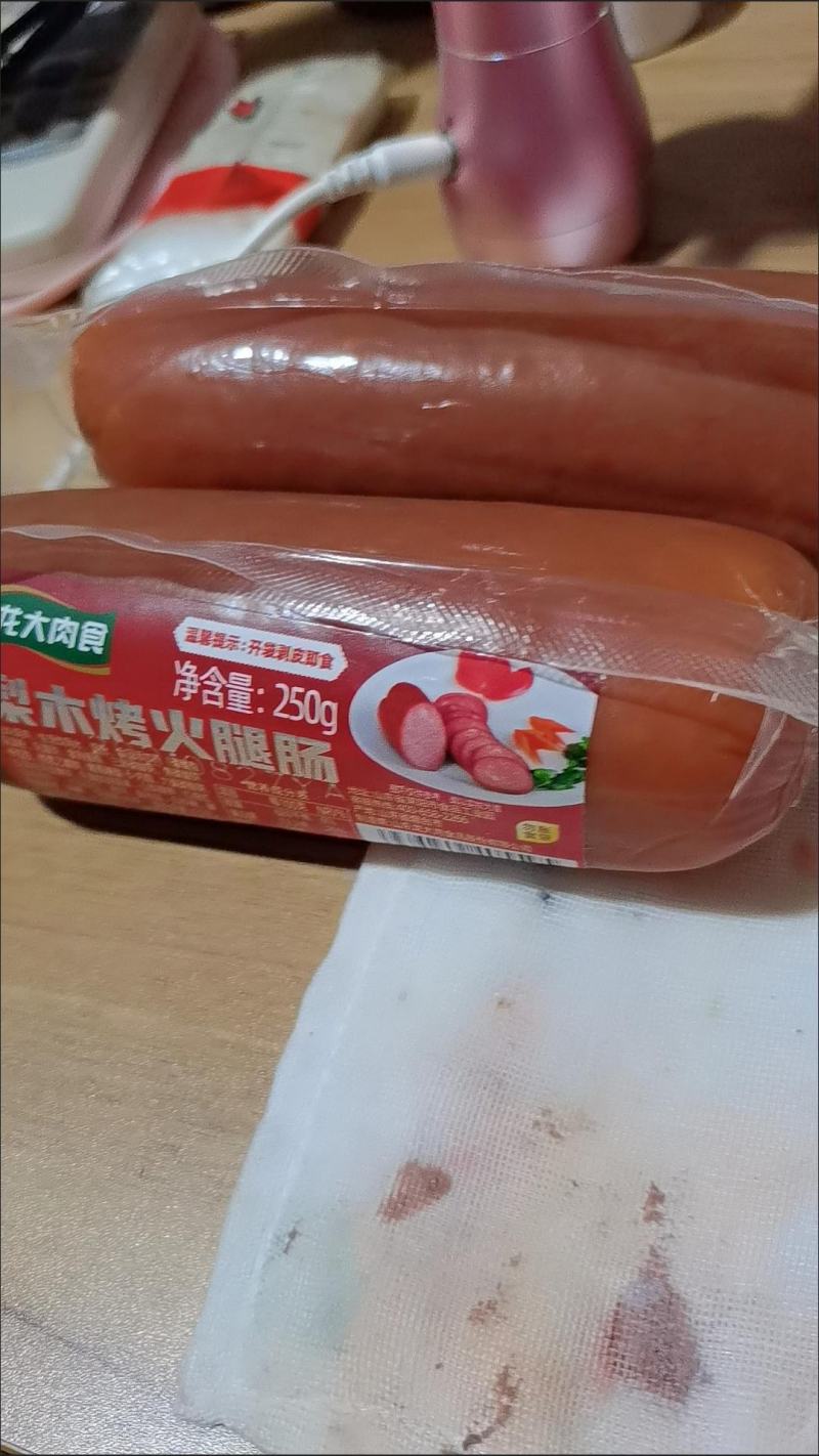 龙大梨木烤火腿肠250克/根肉食精猪里脊肉里昂香肠开袋即