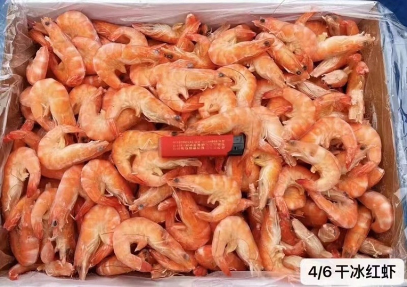 单冻干冰红虾带头熟虾火锅自助餐专用规格齐全