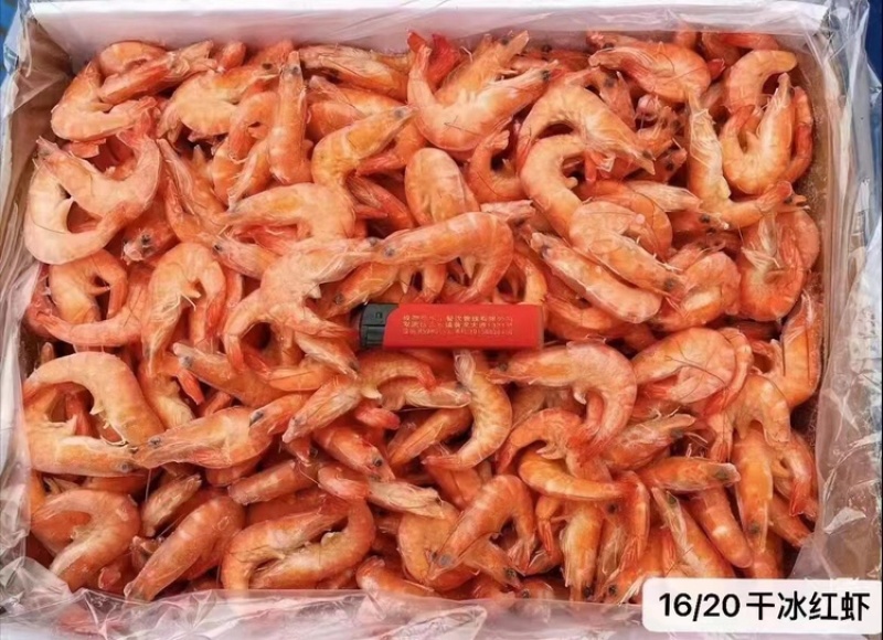 单冻干冰红虾带头熟虾火锅自助餐专用规格齐全