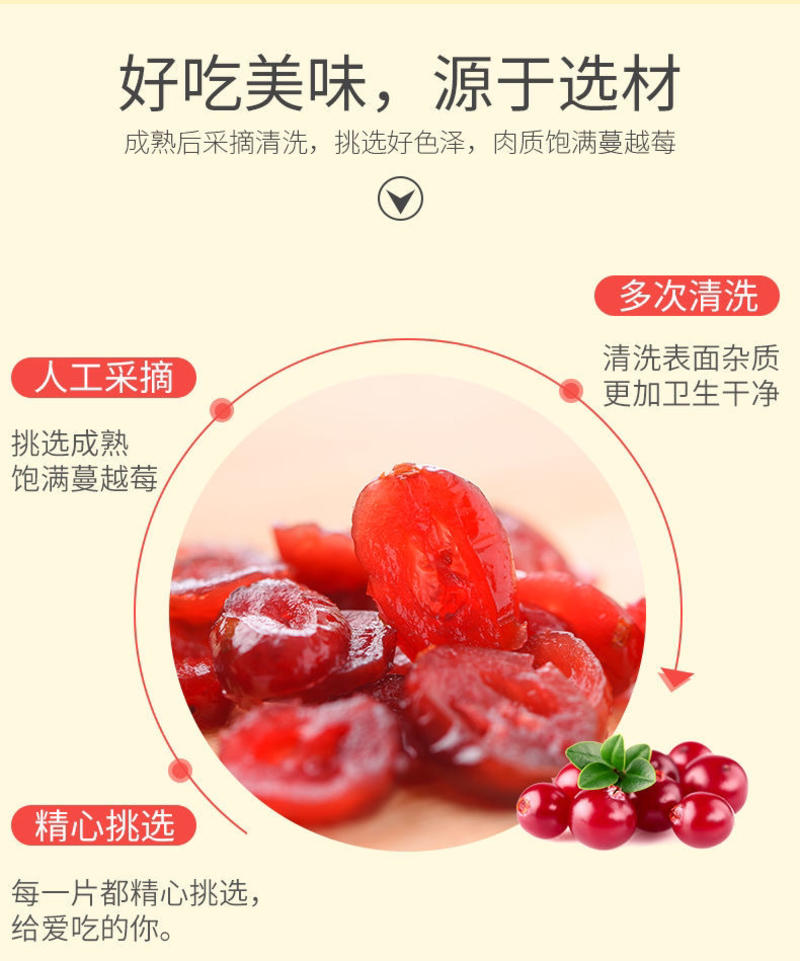 【包邮-1斤蔓越莓干】热销蔓越莓干500g罐装