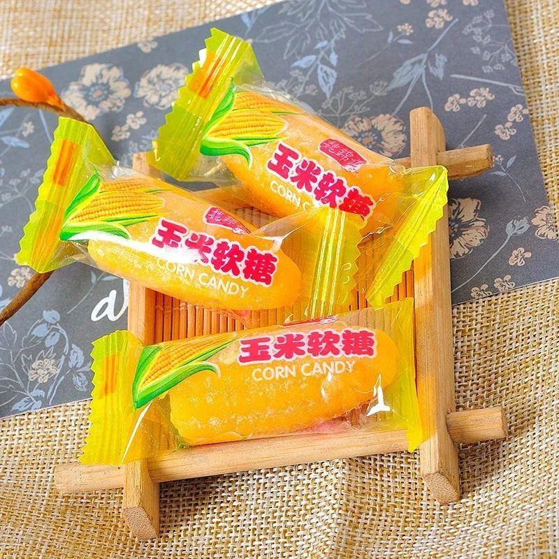 】玉米味软糖桔子味软糖过年结婚喜糖散装年货糖果