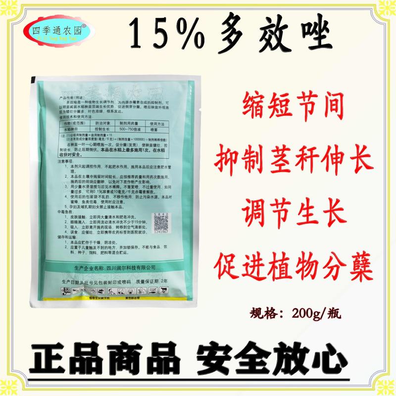 国光15%多效唑调节生长控制作物生长抑制茎秆伸长促进分藻