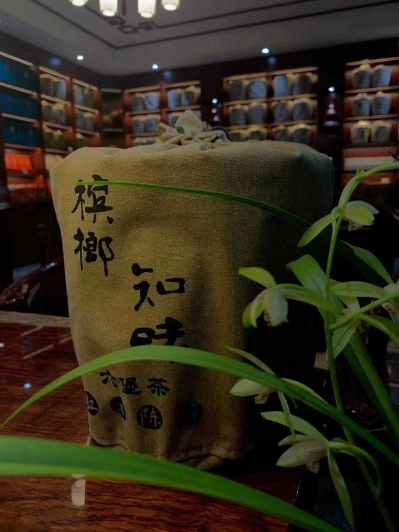 广西梧州2007年槟榔知味老六堡茶（500克一盒）