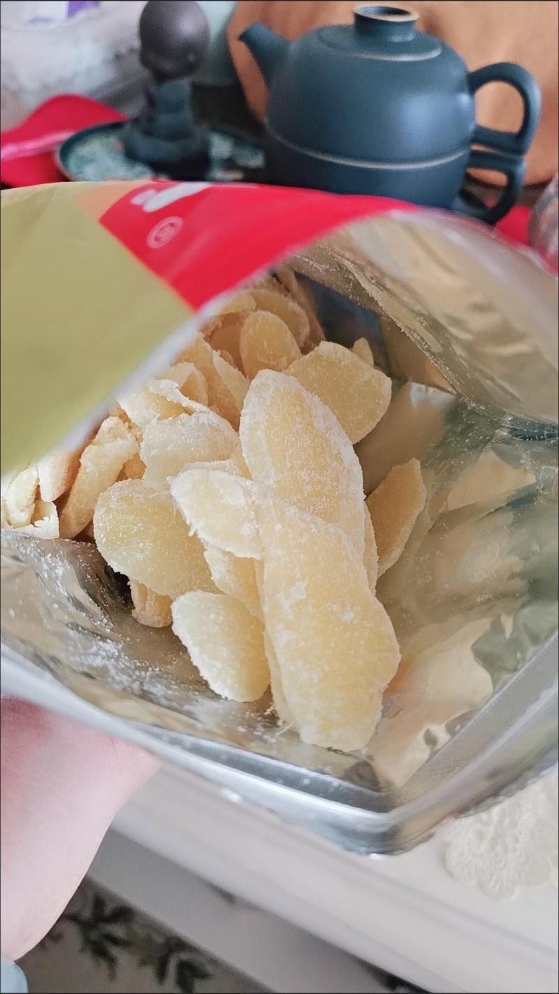 糖姜片山东特产零食农家自制蜂蜜冰糖甜味生姜片干汁泡茶50