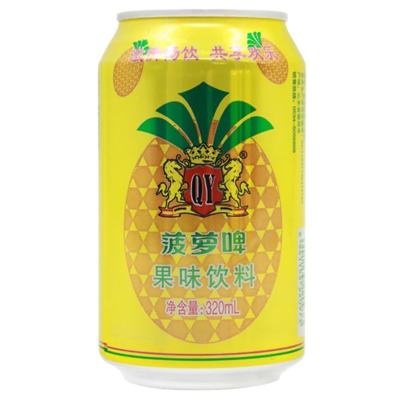 新日期0酒精菠萝啤320ml整箱24罐碳酸饮料果味