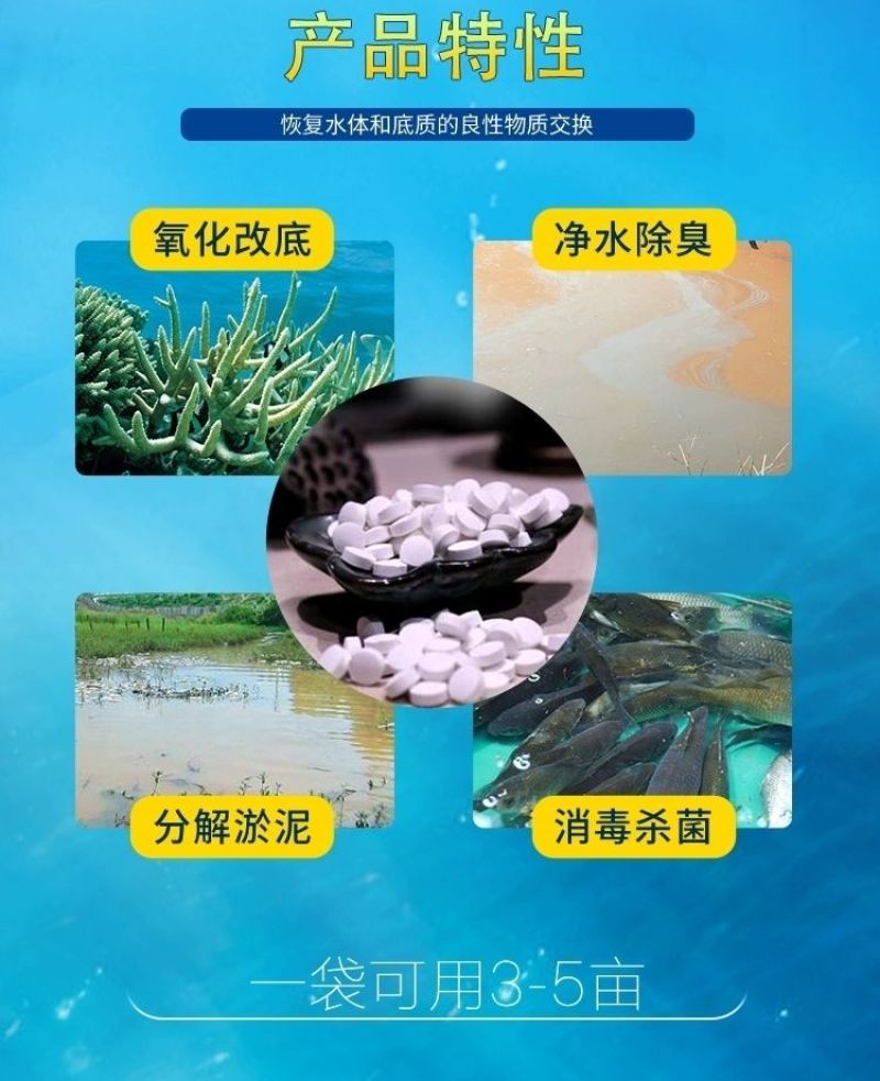 通威底改水产养殖改底除臭净水杀菌底好过硫改底2斤一件代发