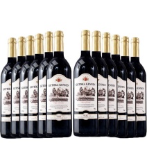 法国进口红酒整箱赤霞珠干红甜葡萄酒750ml