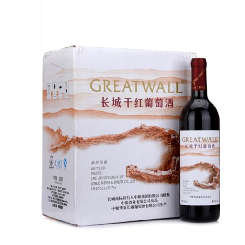 中粮长城干红葡萄酒750ml*6瓶整箱神州风情红酒