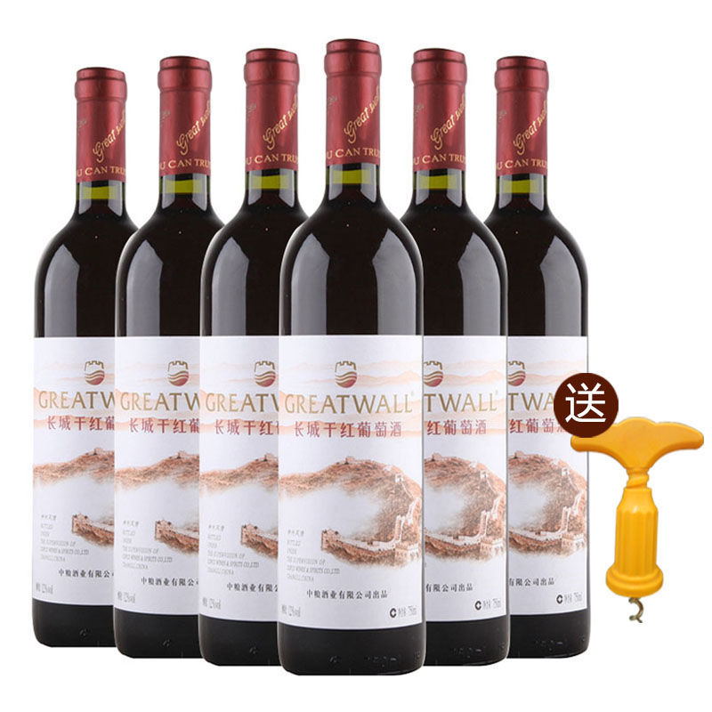 中粮长城干红葡萄酒750ml*6瓶整箱神州风情红酒