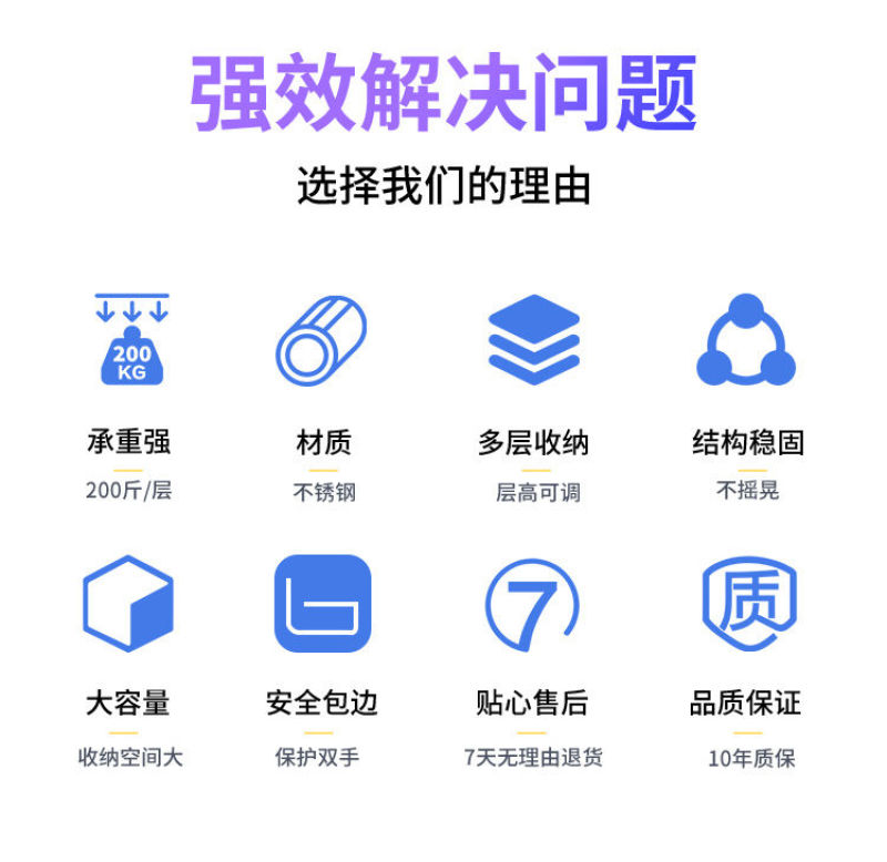 不锈钢厨房置物架落地多层收纳架微波炉架厨房用品置物架子
