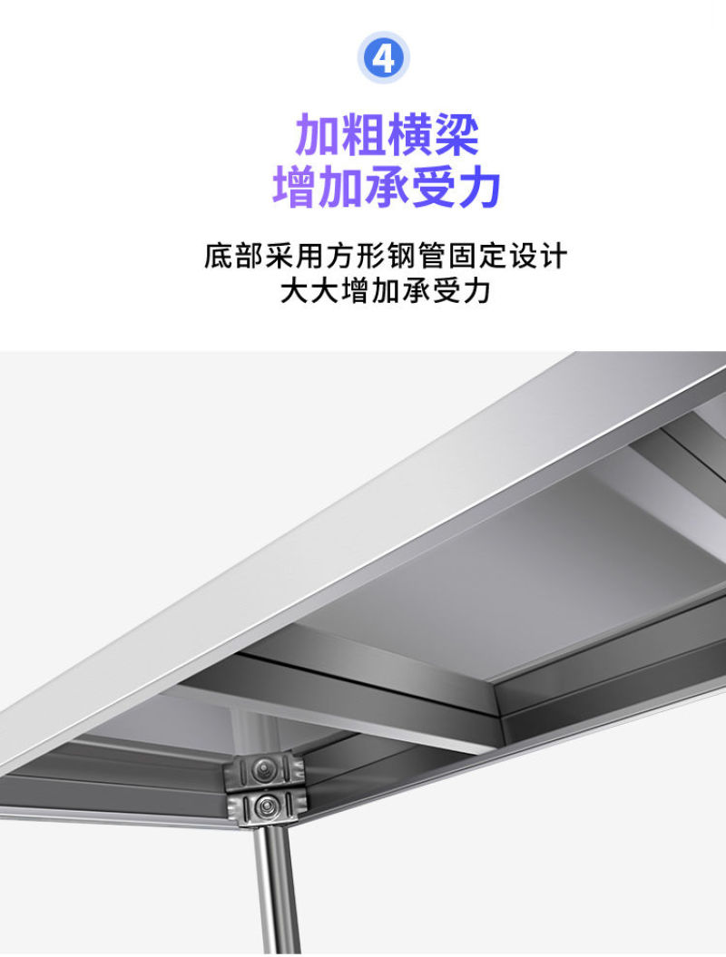 不锈钢厨房置物架落地多层收纳架微波炉架厨房用品置物架子