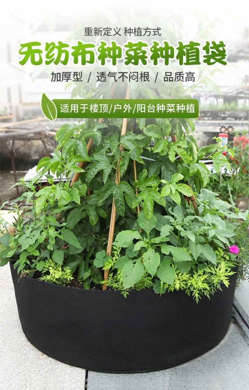 无纺布美种植袋特大楼顶种菜防腐木种植花箱阳台加厚蔬果透气