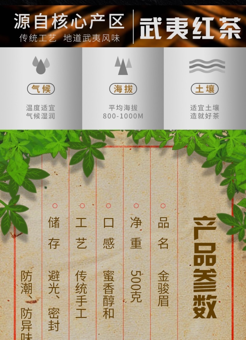 金骏眉红茶浓香蜜香散装礼盒装500克