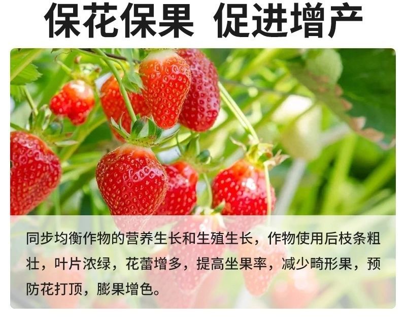 锌硼钾钙镁含氨基酸水溶肥保花保果增大增甜蔬菜果蔬花卉通用