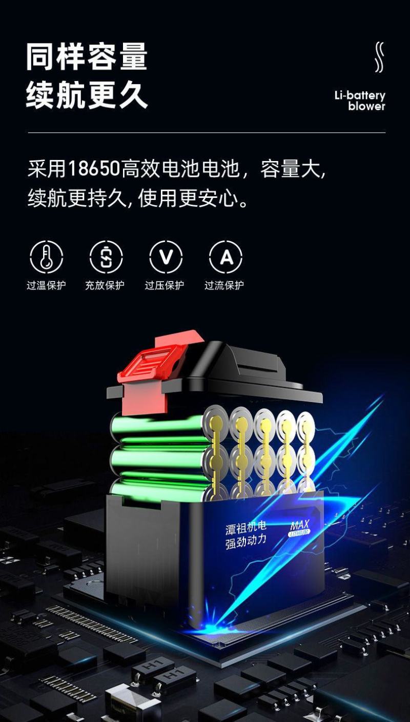 大功率工业锂电鼓风机充电式吹风机小型车载吹灰机家用除尘