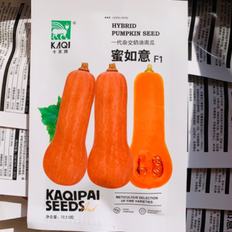 一代杂交奶油南瓜种子卡其蜜如意南瓜软嫩香甜糖分高