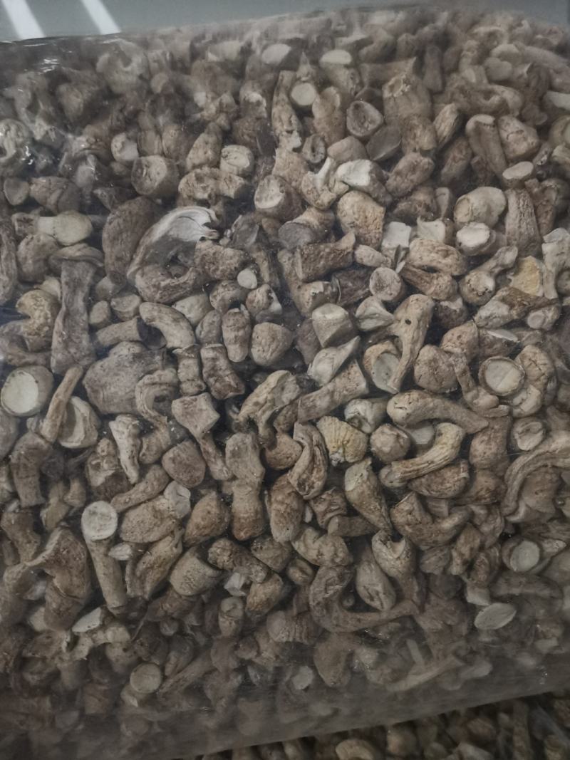 随州香菇产地直供出口级双剪干香菇脚已过筛长1.2-2cm