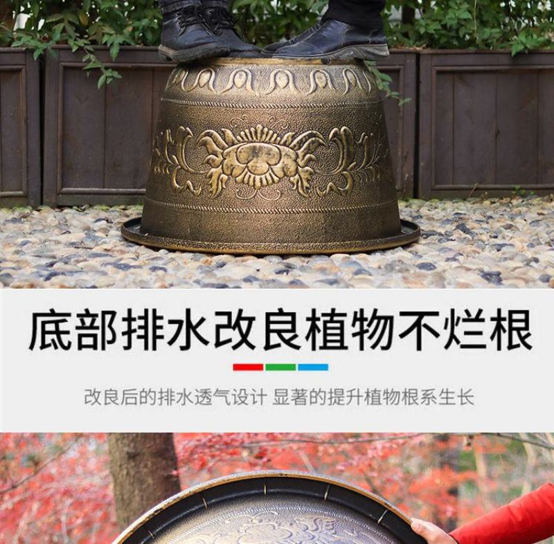 大花盆特大号树脂加厚仿陶瓷果树塑料盆阳台庭院种树缸盆特价