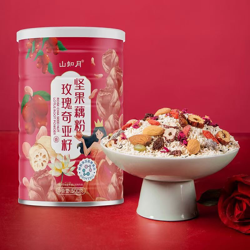 坚果藕粉冲调藕粉羹奇亚籽坚果藕粉500g