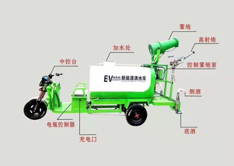 多功能电动三轮洒水车