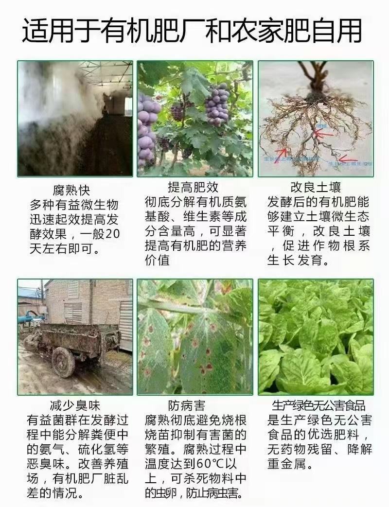 微生物发酵剂，有机物料腐熟剂，粪便发酵剂