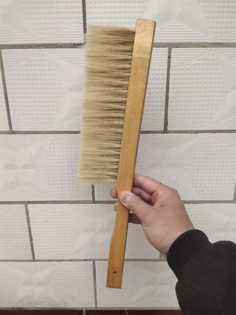 三排马尾蜂扫蜜蜂刷柔软专用马尾养蜂工具蜂扫蜂刷子马鬃毛不
