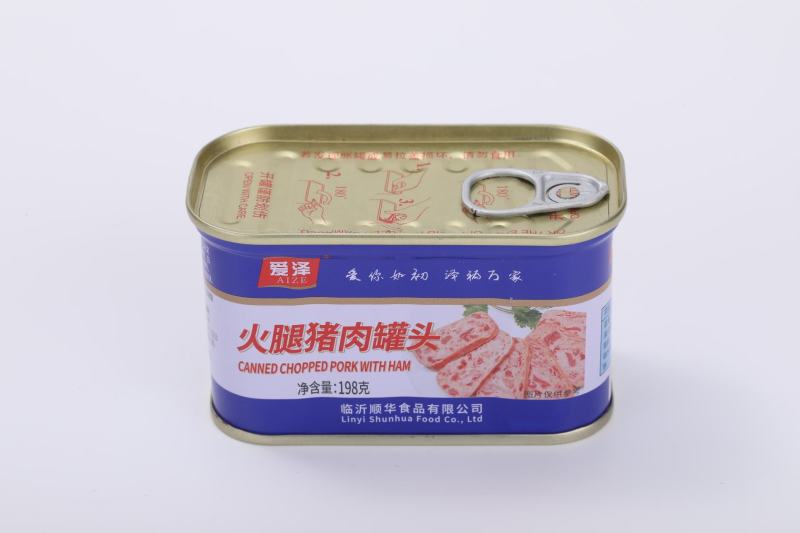 198克火腿猪肉罐头，肉粒多，保质期三年全国发货