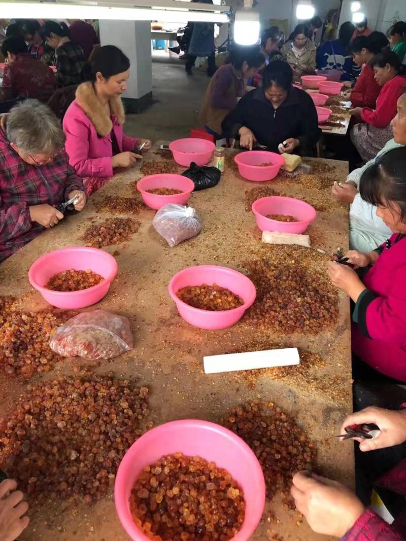 桃胶人工精修360度修剪圆珠湖北随县源头工厂一手货源批发