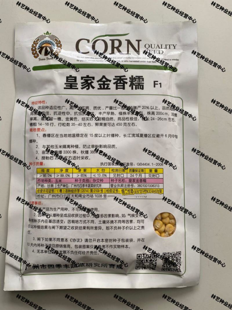 皇家金香糯玉米种子香甜糯黄玉米种籽水果玉米皮薄化渣春夏播