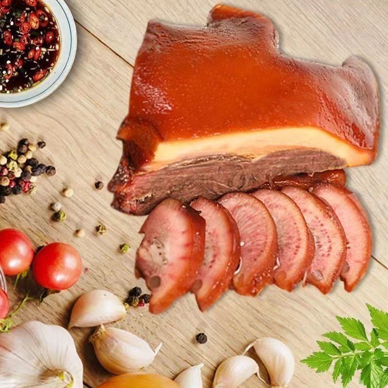 【精选】酱香猪头肉，450克开袋即食，可入商超，纯干无汤